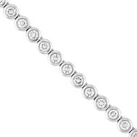 Olas d'Oro - 14K White Gold Bezel Set Diamond Necklace - 4.16 Carat Total Diamond Weight