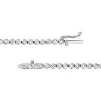 Olas d'Oro - 14K White Gold Bezel Set Diamond Necklace - 4.16 Carat Total Diamond Weight