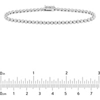Olas d'Oro - 14K White Gold Bezel Set Diamond Tennis Bracelet - 1.12 Carat Total Diamond Weight