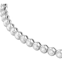 Olas d'Oro - 14K White Gold Bezel Set Diamond Tennis Bracelet - 2.26 Carat Total Diamond Weight