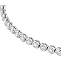 Olas d'Oro - 14K White Gold Bezel Set Diamond Tennis Bracelet - 2.66 Carat Total Diamond Weight