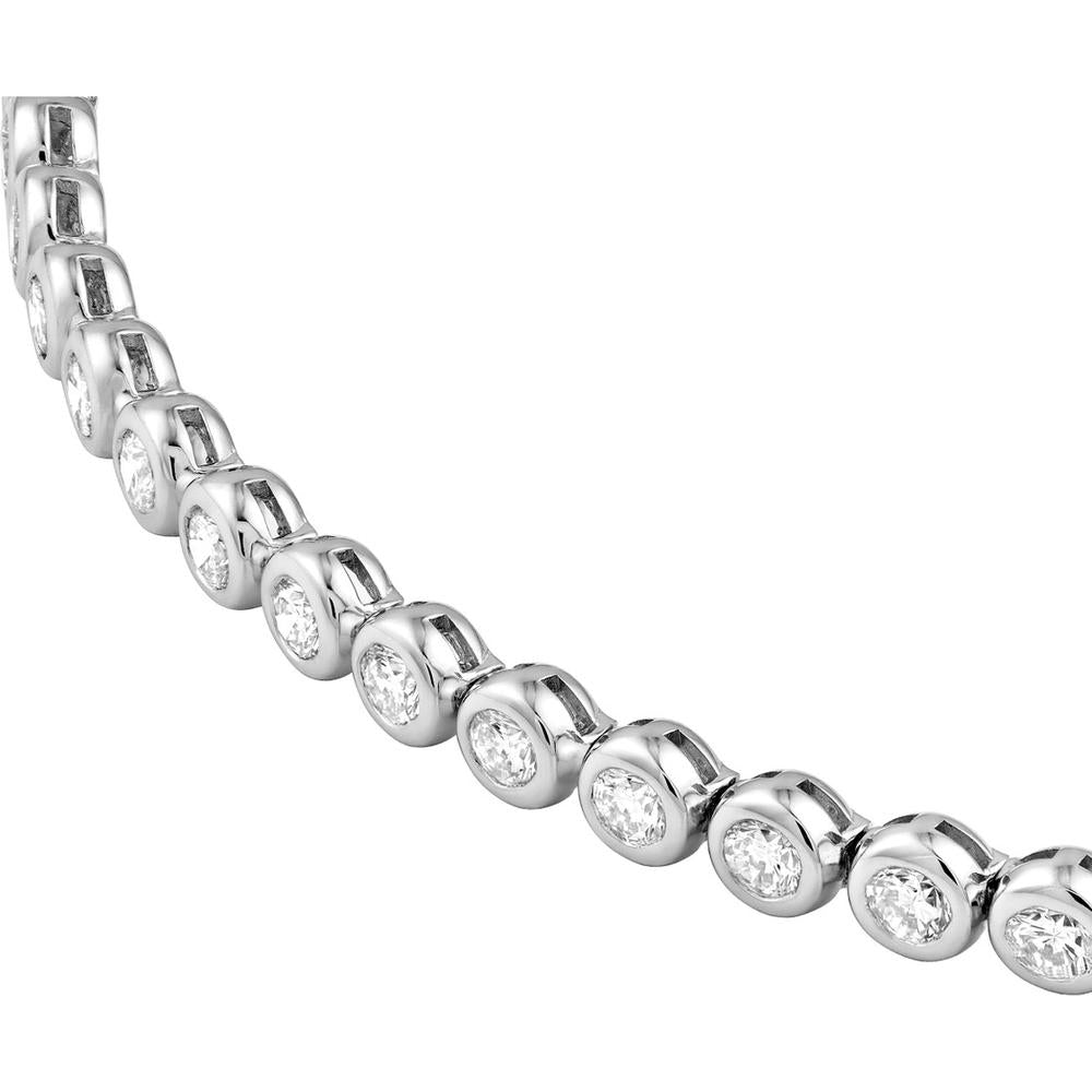 Olas d'Oro - 14K White Gold Bezel Set Diamond Tennis Bracelet - 2.66 Carat Total Diamond Weight