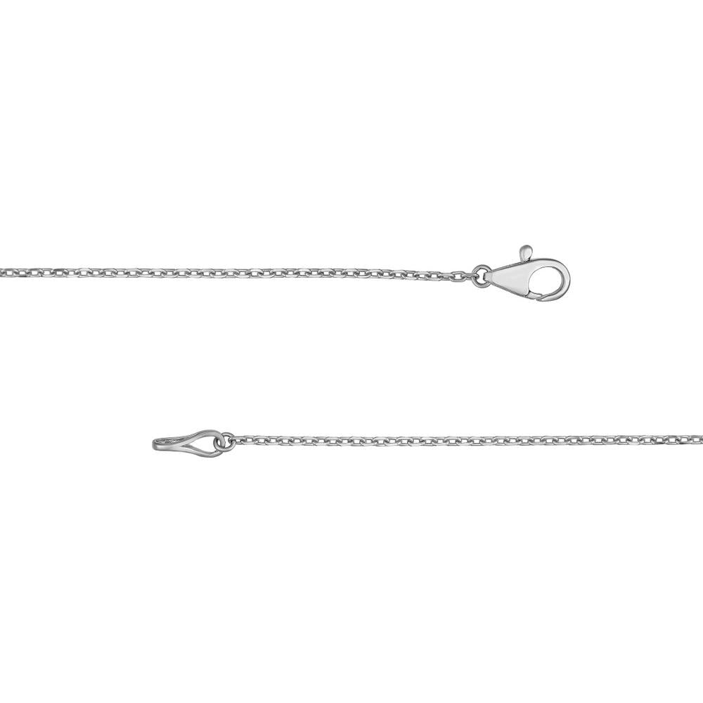 Olas d'Oro - 14K White Gold Bezel Set Graduated Diamond Necklace - 1.10 Carat Total Diamond Weight