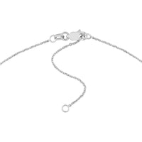 Olas d'Oro - 14K White Gold Block Font Nameplate Necklace - 7mm Height, Lobster Clasp