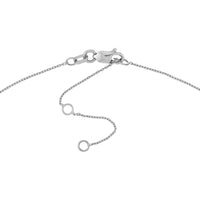 Olas d'Oro - 14K White Gold Block Initials Dangle Station Necklace with Lobster Clasp