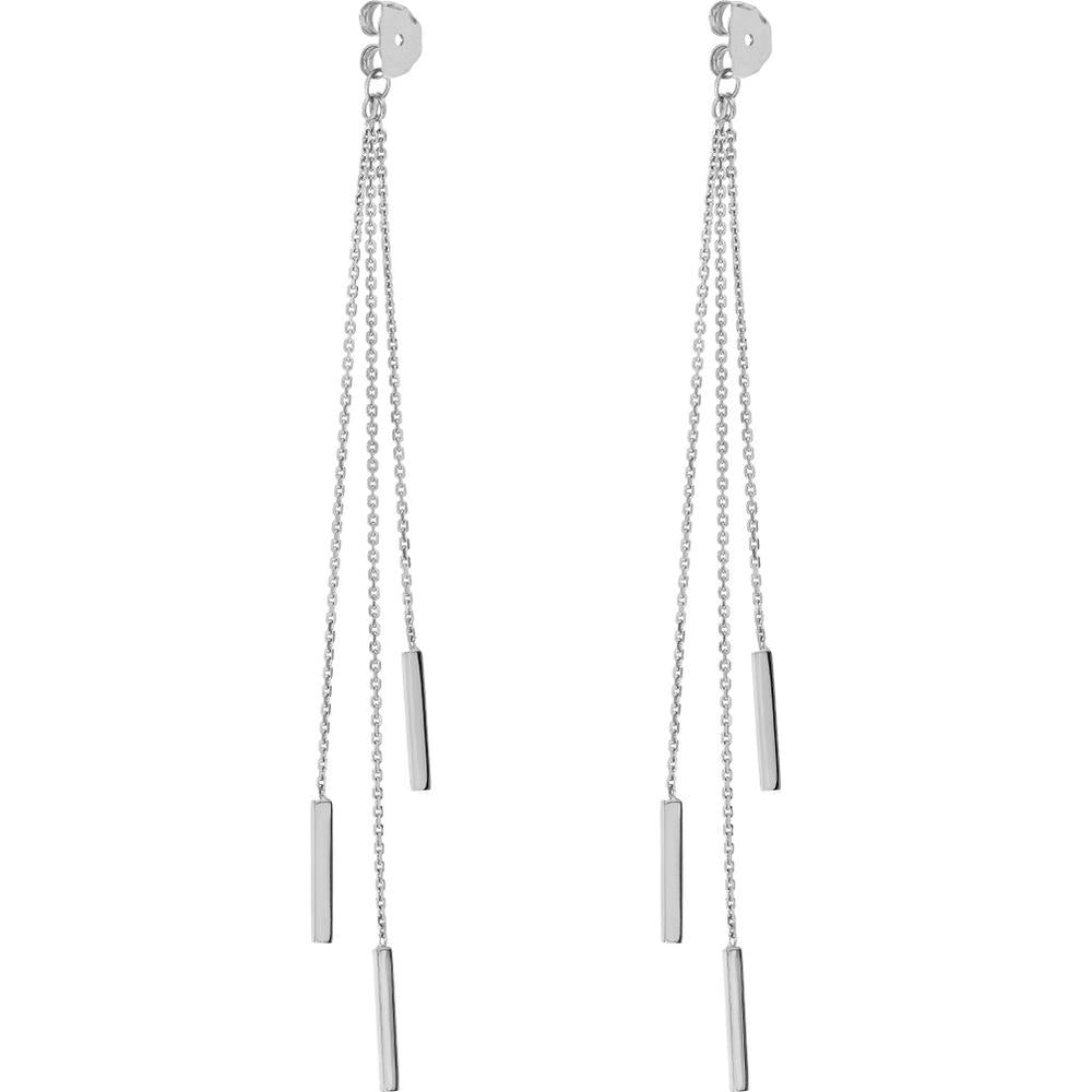 Olas d'Oro - 14K White Gold Cable Chain and Bar Earring Extensions - 2.18 Grams Total Weight