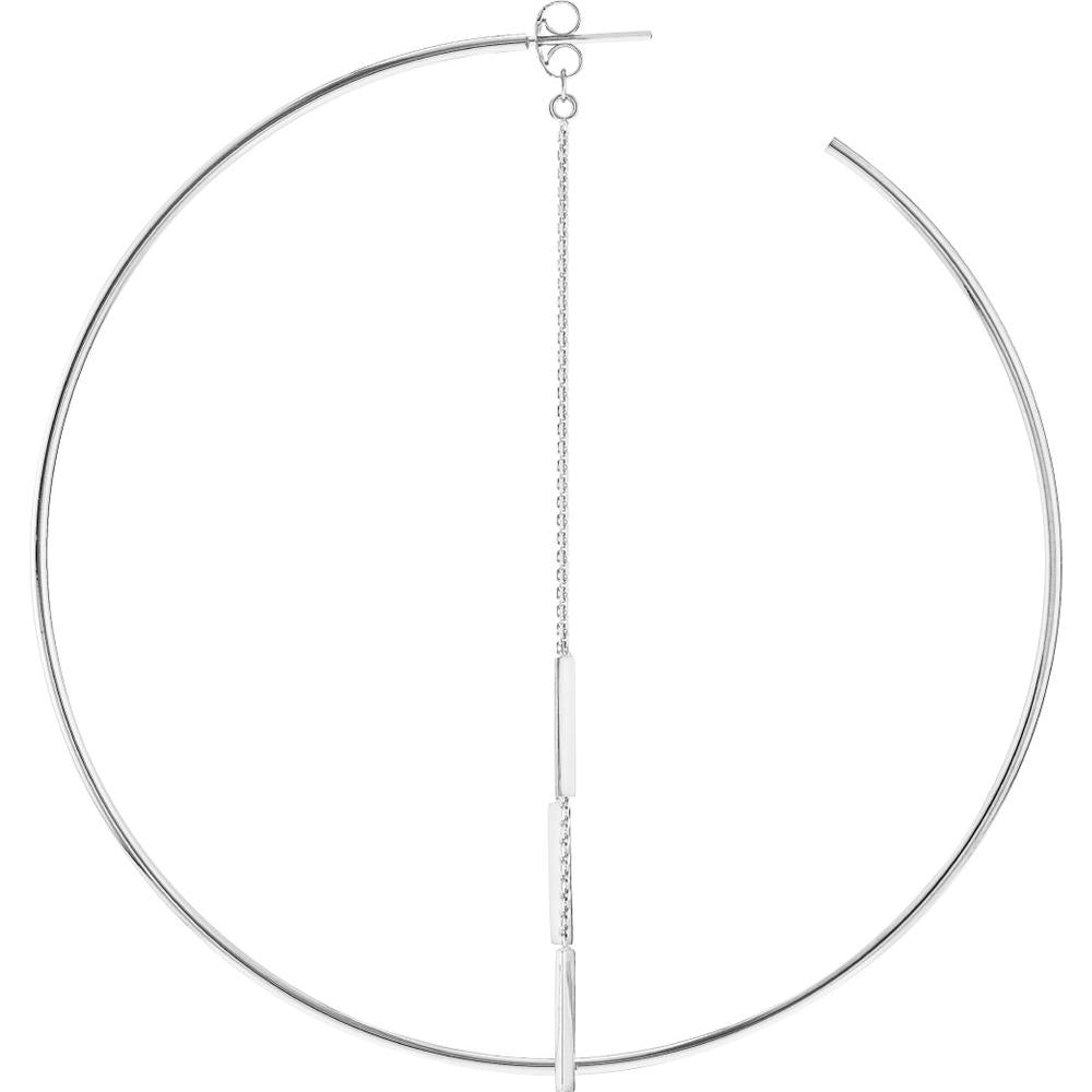 Olas d'Oro - 14K White Gold Cable Chain and Bar Earring Extensions - 2.18 Grams Total Weight