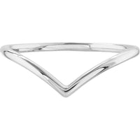 Olas d'Oro - 14K White Gold Chevron Wire Ring - Size 6