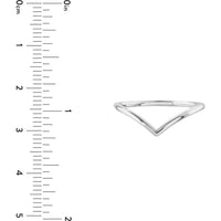 Olas d'Oro - 14K White Gold Chevron Wire Ring - Size 6