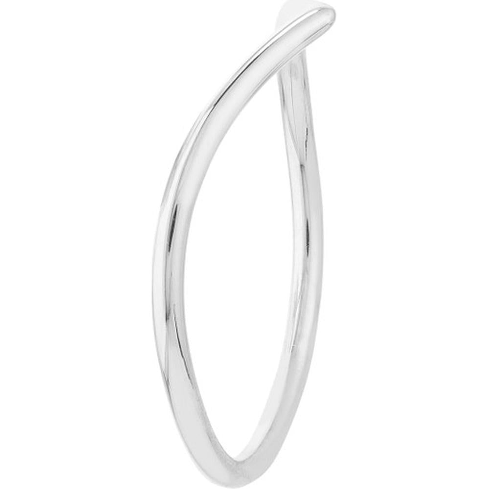 Olas d'Oro - 14K White Gold Chevron Wire Ring - Size 8 - 1.06 Grams