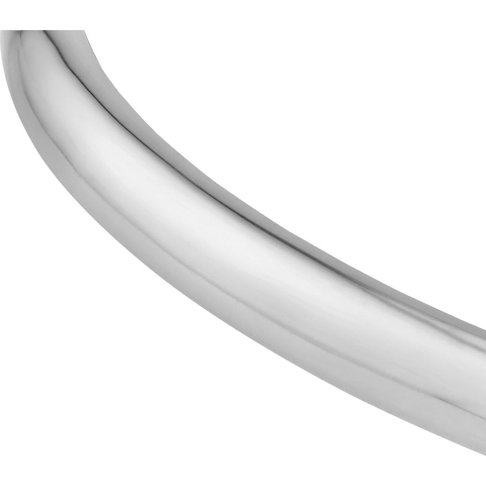 Olas d'Oro - 14K White Gold Classic Dome Bangle with Hinged Closure - 11.66g Weight