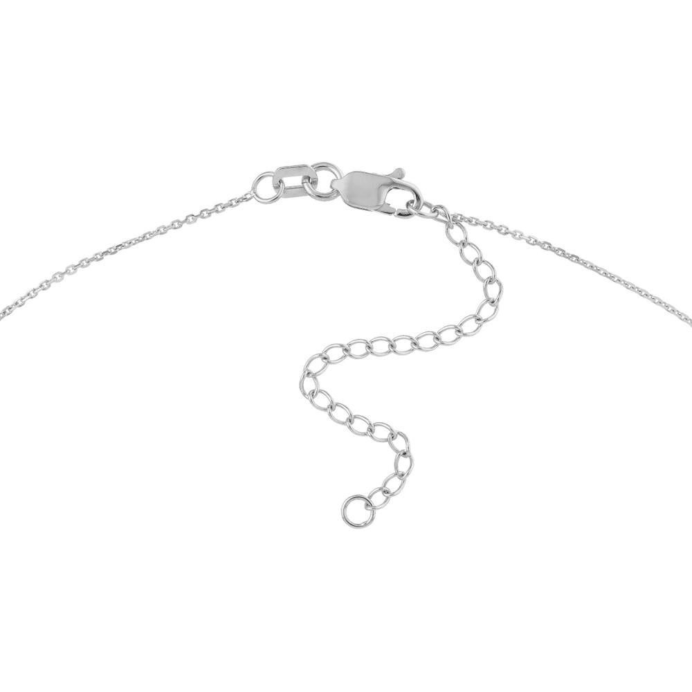 Olas d'Oro - 14K White Gold Crescent Moon Pendant Necklace 2.10 Grams
