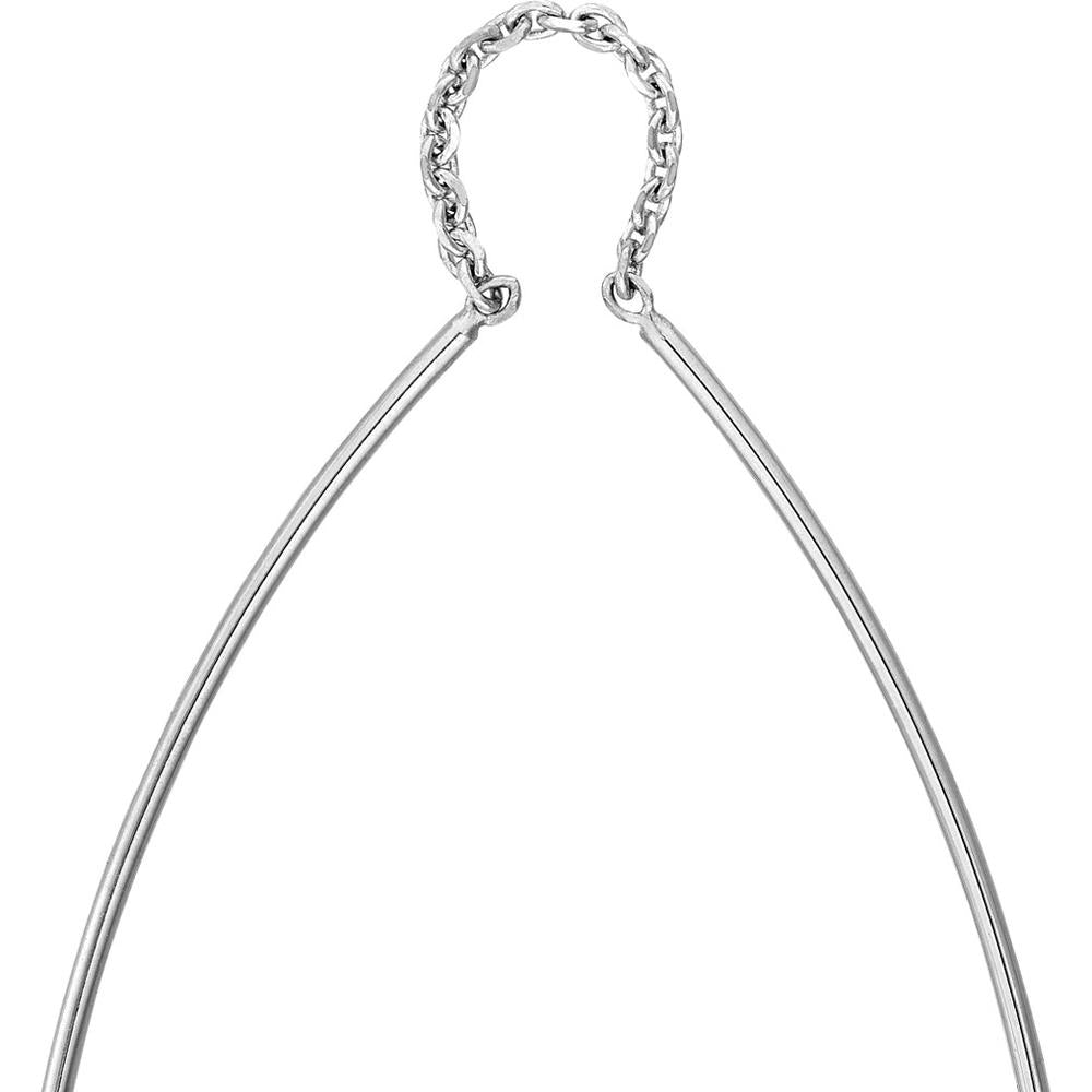 Olas d'Oro - 14K White Gold Curved Wire Threader Earrings - 1.01 Grams Total Weight