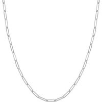 Olas d'Oro - 14K White Gold Designer Long Link Chain Necklace - 20"