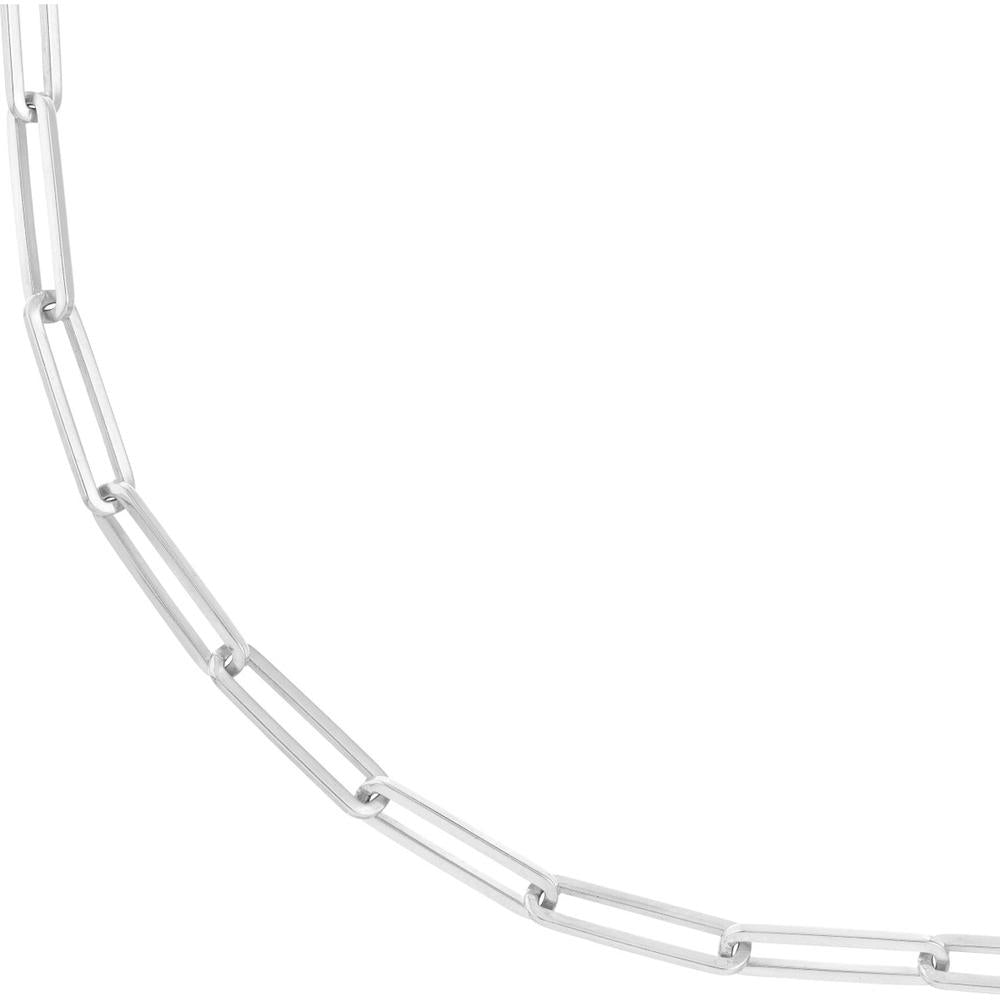 Olas d'Oro - 14K White Gold Designer Long Link Chain Necklace - 20"