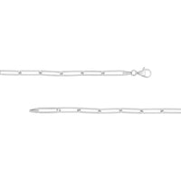 Olas d'Oro - 14K White Gold Designer Long Link Chain Necklace - 20"