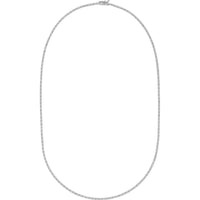 Olas d'Oro - 14K White Gold Diamond 16" Tennis Necklace - 2.65 Carat Total Diamond Weight