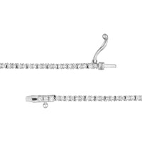 Olas d'Oro - 14K White Gold Diamond 16" Tennis Necklace - 2.65 Carat Total Diamond Weight