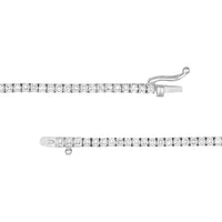 Olas d'Oro - 14K White Gold Diamond 18" Tennis Necklace with 4-1/2 Total Carat Weight