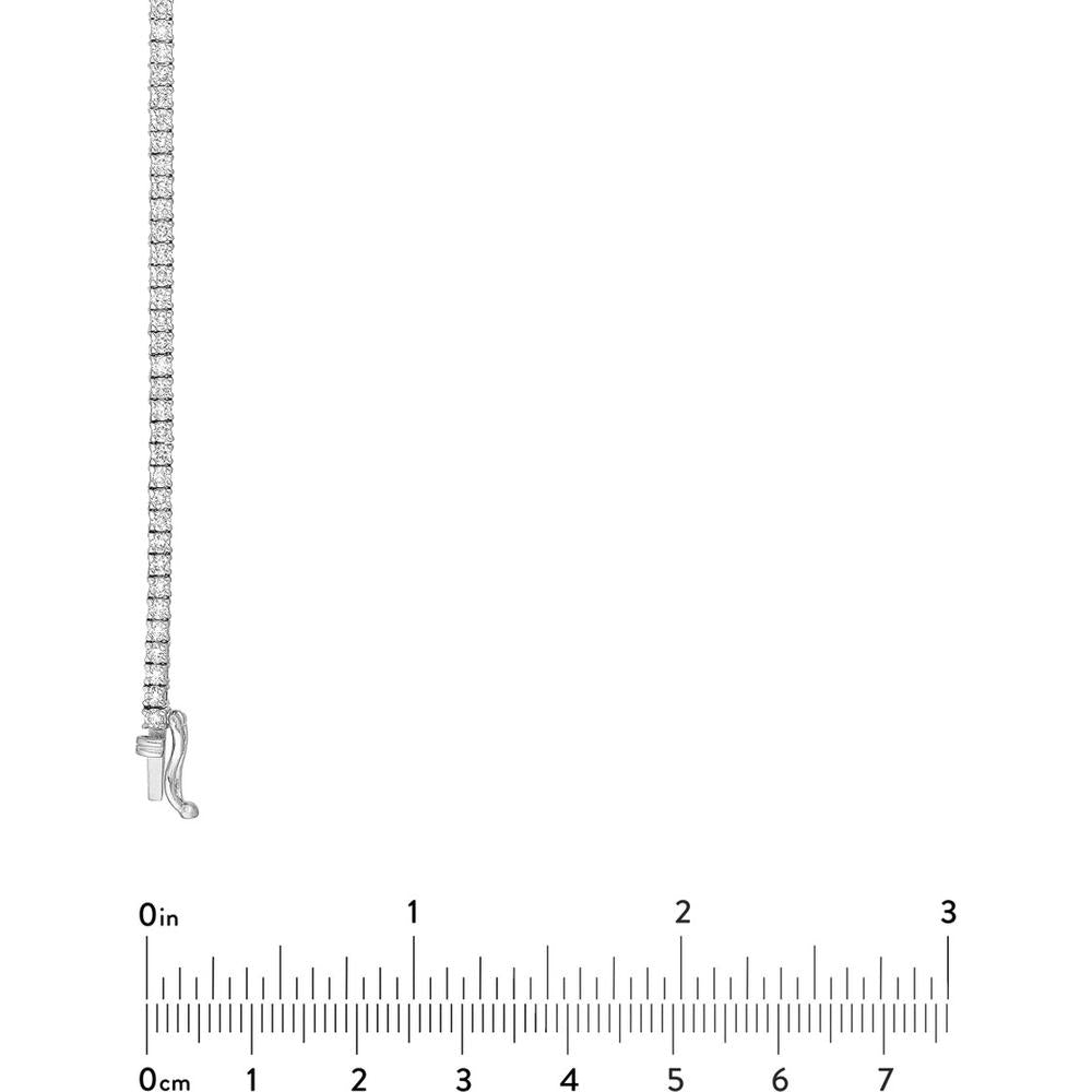 Olas d'Oro - 14K White Gold Diamond 18" Tennis Necklace with 4-1/2 Total Carat Weight