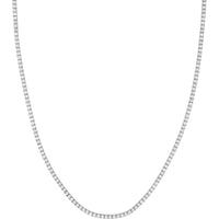 Olas d'Oro - 14K White Gold Diamond 18" Tennis Necklace with 6-1/3 Carat Total Carat Weight