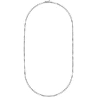 Olas d'Oro - 14K White Gold Diamond 18" Tennis Necklace with 6-1/3 Carat Total Carat Weight