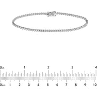 Olas d'Oro - 14K White Gold Diamond 3-Prong Tennis Bracelet - 1.64 Carat Total Carat Weight