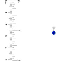 Olas d'Oro - 14K White Gold Diamond and Sapphire Stud Earrings - 0.13 Carat Total Diamond Weight, 0.30 Carat Total Sapphire Weight