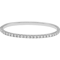 Olas d'Oro - 14K White Gold Diamond Bangle Bracelet with 2-5/8 Carat Total Diamond Weight