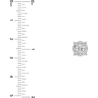 Olas d'Oro - 14K White Gold Diamond Cluster Stud Earrings - 1.10 Carat Total Diamond Weight
