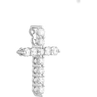 Olas d'Oro - 14K White Gold Diamond Cross Pendant - 0.28 Carat Total Carat Weight