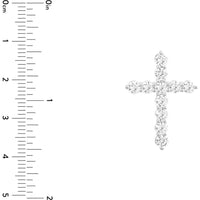 Olas d'Oro - 14K White Gold Diamond Cross Pendant - 1.65 Carat Total Diamond Weight