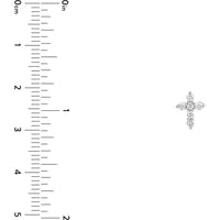 Olas d'Oro - 14K White Gold Diamond Cross Stud Earrings - 0.29 Carat Total Diamond Weight