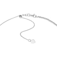 Olas d'Oro - 14K White Gold Diamond-Cut Bead Adjustable Choker with Lobster Clasp - 4.83 Grams