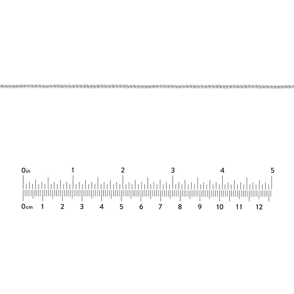 Olas d'Oro - 14K White Gold Diamond-Cut Bead Adjustable Choker with Lobster Clasp - 4.83 Grams