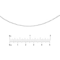 Olas d'Oro - 14K White Gold Diamond-Cut Bead Choker Chain - Adjustable 13-16 inches