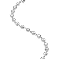 Olas d'Oro - 14K White Gold Diamond-Cut Beaded Bracelet - 4.30 Grams