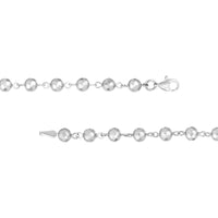 Olas d'Oro - 14K White Gold Diamond-Cut Beaded Bracelet - 4.30 Grams