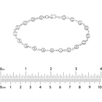 Olas d'Oro - 14K White Gold Diamond-Cut Beaded Bracelet - 4.30 Grams