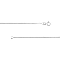 Olas d'Oro - 14K White Gold Diamond-Cut Cable Chain Necklace - 24" Length - 1.46 Grams Weight