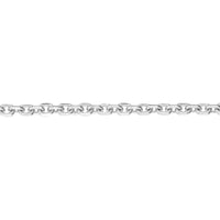 Olas d'Oro - 14K White Gold Diamond-Cut Cable Choker Chain - Adjustable 13-16 Inches