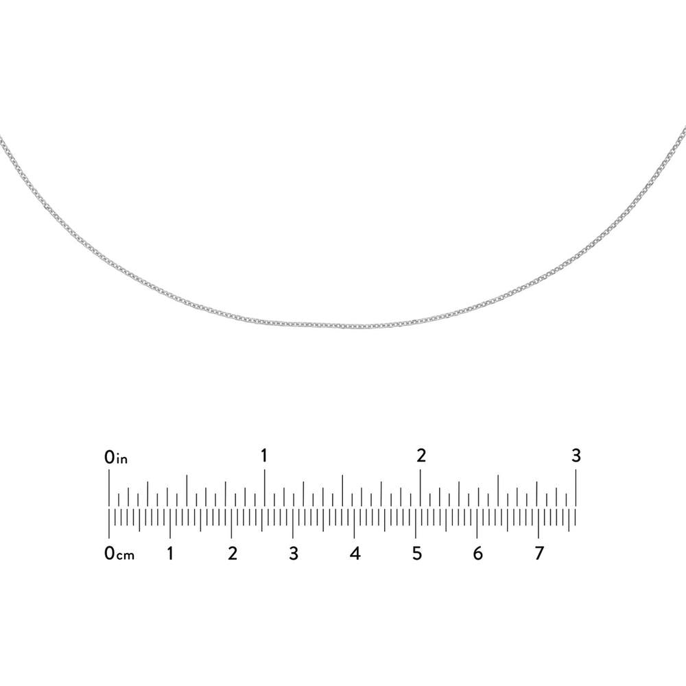 Olas d'Oro - 14K White Gold Diamond-Cut Cable Choker Chain - Adjustable 13-16 Inches