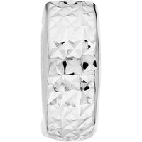 Olas d'Oro - 14K White Gold Diamond-Cut Mini Hoop Earrings