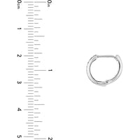 Olas d'Oro - 14K White Gold Diamond-Cut Mini Hoop Earrings
