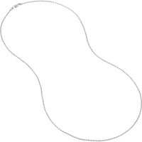 Olas d'Oro - 14K White Gold Diamond-Cut Rope Chain 18" Necklace with Lobster Clasp - 2.45 Grams