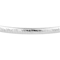 Olas d'Oro - 14K White Gold Diamond-Cut Tube Hinged Bangle - 3.70 Grams