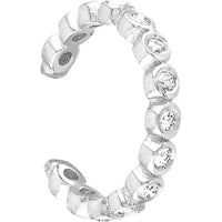 Olas d'Oro - 14K White Gold Diamond Earring Cuffs - 0.21 Carat Total Diamond Weight