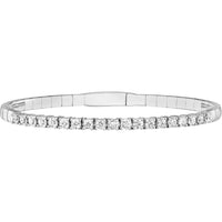 Olas d'Oro - 14K White Gold Diamond Flexi Tennis Bracelet with 1.63 Carat Total Diamond Weight