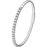 Olas d'Oro - 14K White Gold Diamond Flexi Tennis Bracelet with 1.63 Carat Total Diamond Weight