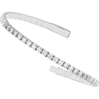 Olas d'Oro - 14K White Gold Diamond Flexi Tennis Bracelet with 1.63 Carat Total Diamond Weight